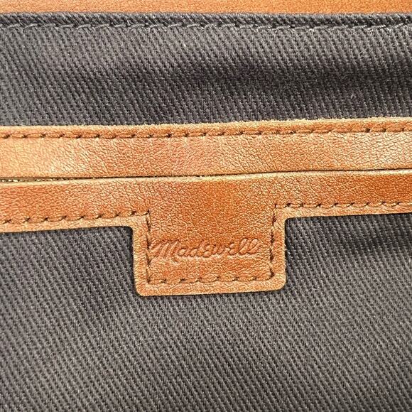 MADEWELL The Medium Transport Tote: Printed Calf Hair Edition in Pecan - Picture 11 of 12